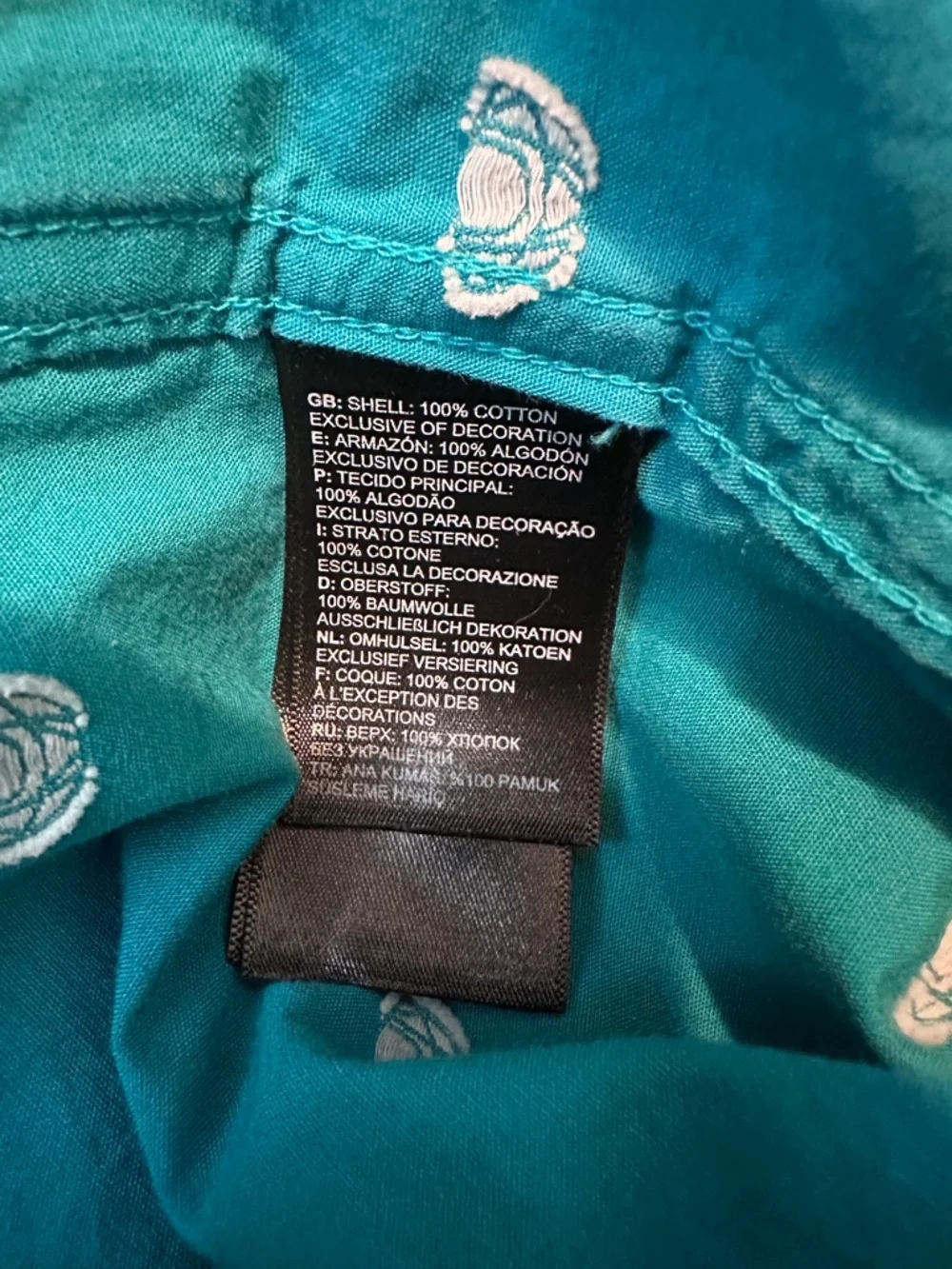 The North Face Teal Short Sleeve Baytrail‎ Jacq Shirt Tent Print Men Medium